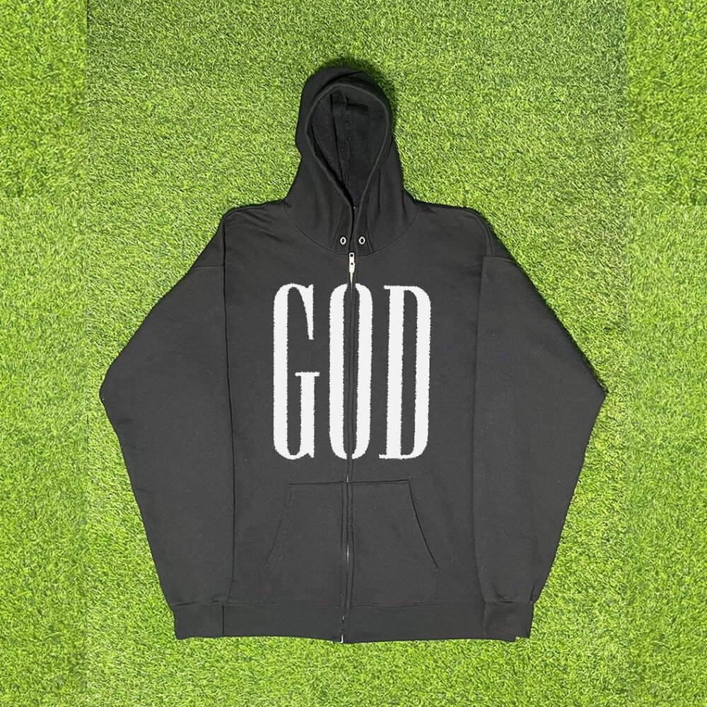 God Zip Up Hoodie